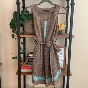 Theme Brown and Blue Dress